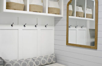 DIY Sliding Shoe Storage for the Mud Room | Thrifty Decor Chick