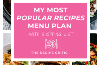 My Most Popular Recipes Meal Plan 