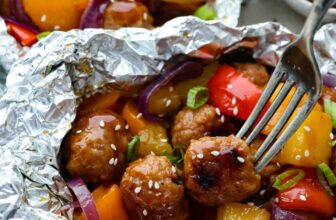 Teriyaki Meatball Foil Packets – Oven, Grill or Campfire Recipe