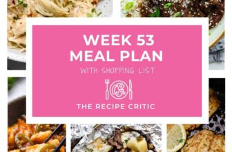 Weekly Meal Plan #53 | The Recipe Critic