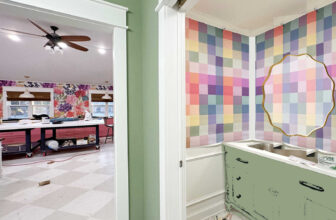 Studio Bathroom – Can The Wallpaper Be Salvaged? One Idea That Might Work