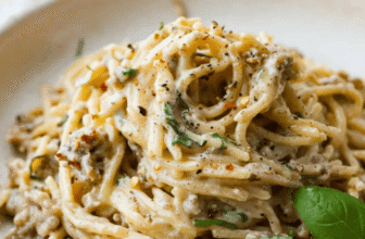 Easy Creamy Sausage Spaghetti Recipe