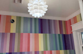 Studio Bathroom Progress – New Ceiling Light & Painted Vanity